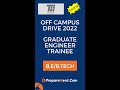 Graduate Engineer Trainee | TII India Off Campus Drive 2022 | IT Job | Engineering Job | Chennai