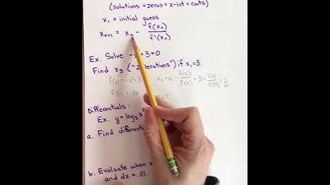 4.5 Newton’s Method and Differentials
