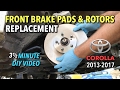 Toyota Corolla Front Brake Pads & Rotors Replacement 2013-2017 - 3 1/2 Minute DIY Video