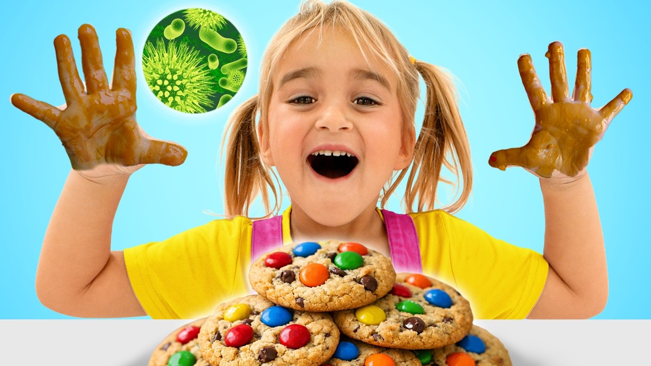 Алиса и Миа – История о том, как мыть руки – Не ешьте грязными руками!