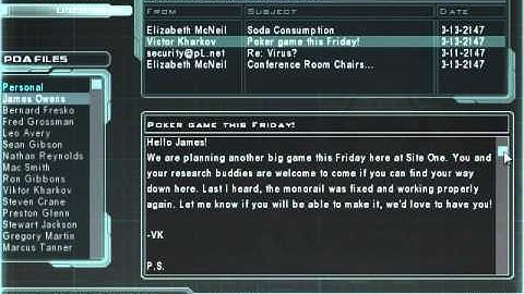 Doom 3 RoE - James Owens PDA