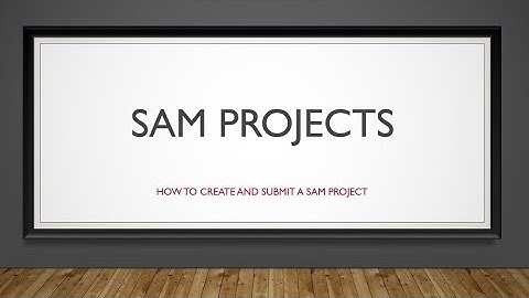 CSIS 110 - How to do SAM Textbook Projects
