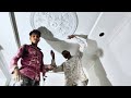 ফ্যান ক্ল্যাম বসালাম 🏡 #home #homedecor #artvideo #love#wallart #wallpainting #duetchallenge#art