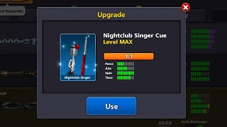 Nightclub Singer Cue Level Max. Pool Pass Exclusive. (2023). 8 Ball Pool