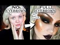 How to go from NO Eyebrows to FULL Eyebrows using only MAKEUP - EASY Eyebrow Routine
