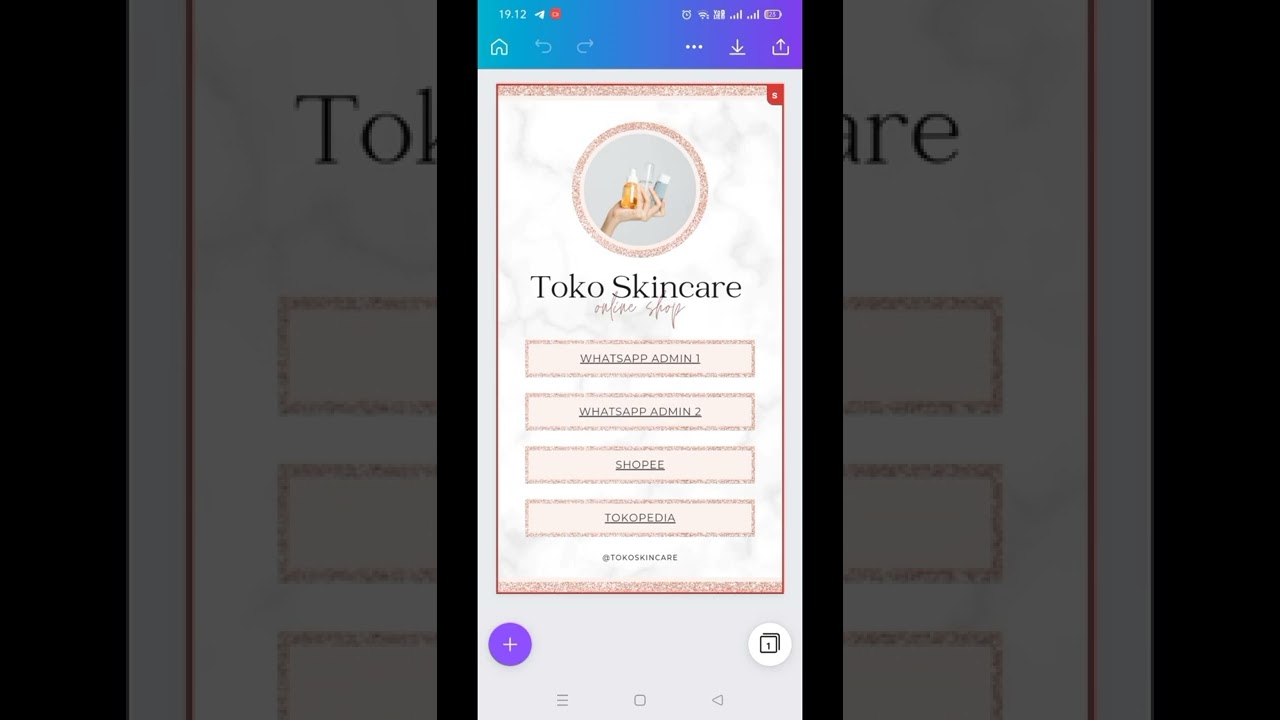 Cara membuat Bio Link Estetik untuk Online Shop  menggunakan Canva #shorts #biolink #tutorialcanva