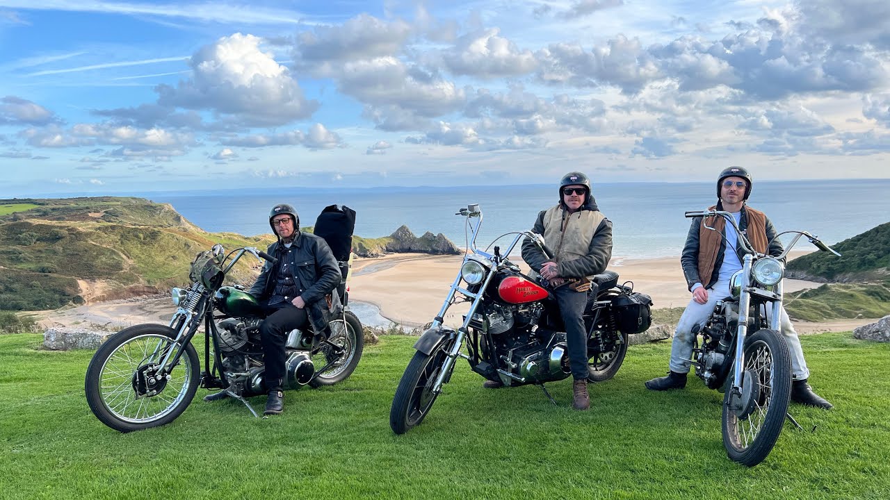 Another Good Friday - Ride out across England  to Wales on Harley Shovelhead Choppers