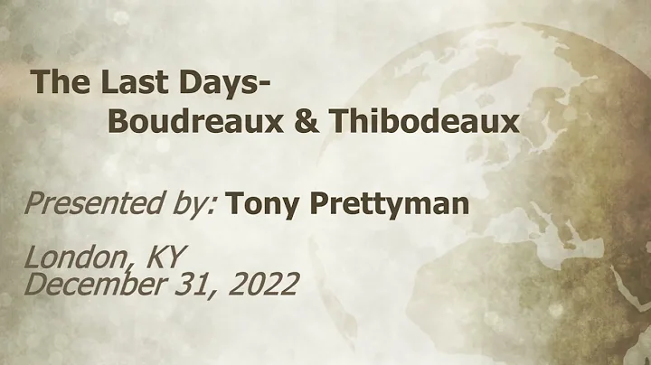 U.C.G. London, KY.  Tony Prettyman  The Last Days ...