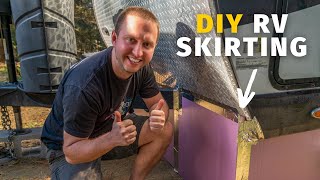DIY RV skirting with foam board | Preparing for winter in RV