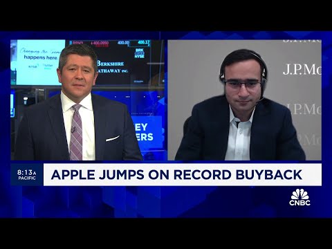 Apple's buyback plan is one of the key reasons the stock is rallying, says JPMorgan's Chatterjee Episode cover