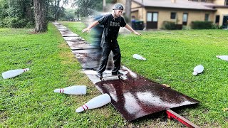 Worlds Longest Power Slide to Boardslide Combo!?