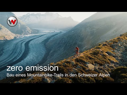 Emissionsfreier Bau eines Bikeparks in den Schweizer Alpen