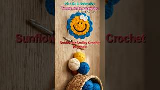 Sunflower keychain (Tutorial Link in Description) #CrochetKeychain #Handmade #DIY #shorts #sunflower