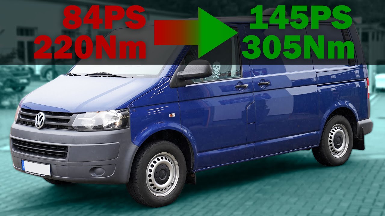 Ok Chiptuning Vw T5 2 2 0tdi 84ps Caaa Leistungssteigerung Mit 5 Gang Getriebe Youtube