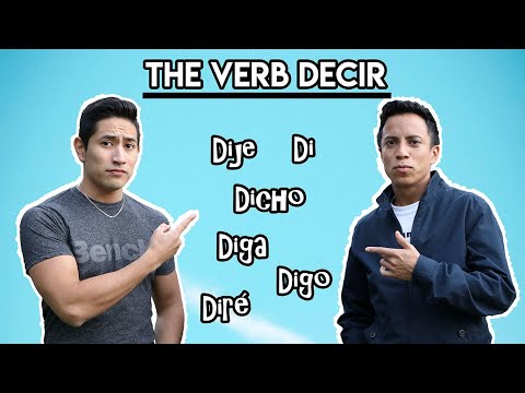 The verb DECIR: One of the most IRREGULAR VERBS in Spanish | How to congujate it