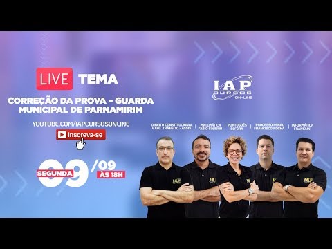 preparatório para concursos em fortaleza LIVE: CORREÇÃO DA PROVA - GUARDA MUNICIPAL DE PARNAMIRIM