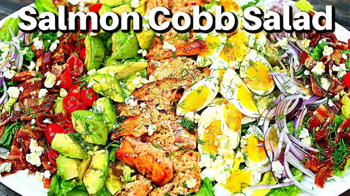 Healthy Salmon Cobb Salad Recipe With Easy Salad D...
