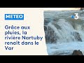 Ref:z2YfDXN3cRg Gr�ce aux pluies, la rivi�re Nartuby rena�t dans le Var