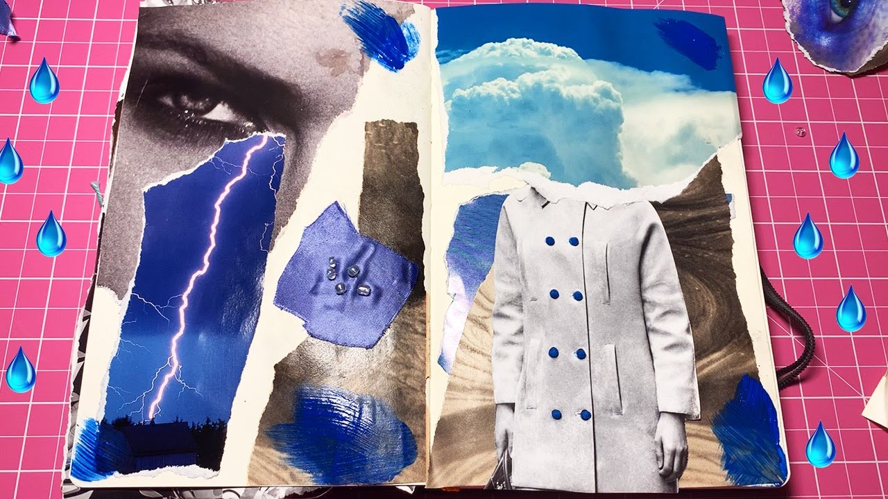 ASMR Art Journalling Rainy Day (Whispered)