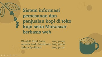 Sistem Informasi Pemesanan dan Penjualan kopi berbasis web #RPLitpln
