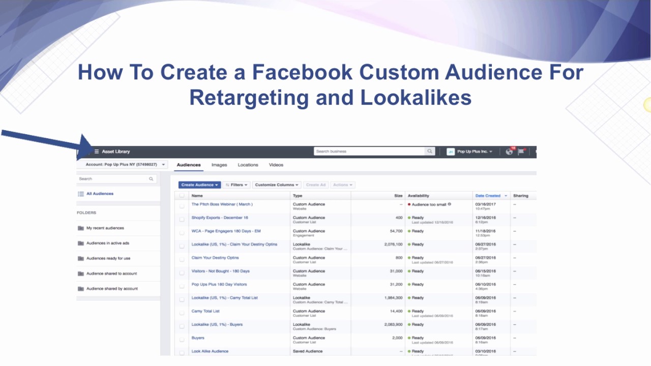 How to Create a Custom Retargeting Audience Using The Facebook Pixel ...