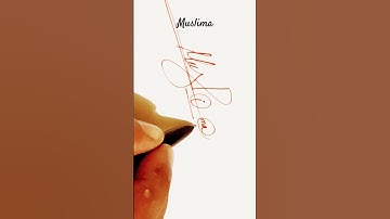 Muslima name Signature Style/Best Signature idea#Viralshorts