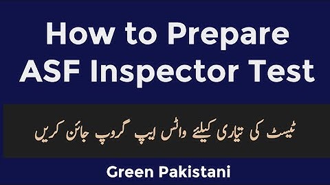 ASF Inspector FPSC Syllabus Test Preparation Tips by Miss Tehreen