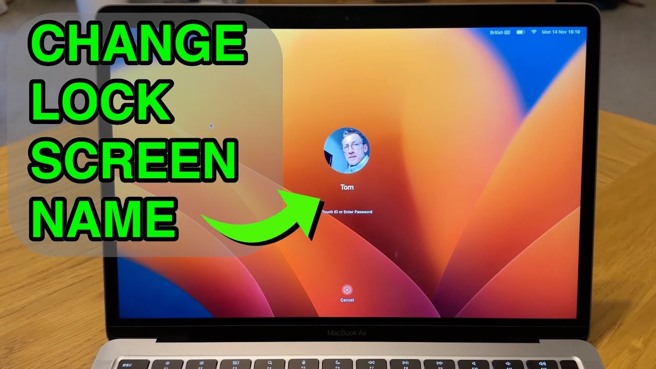 Change Lock Screen Name MacBook Air YouTube Change Lock Screen Name MacBook Air YouTube