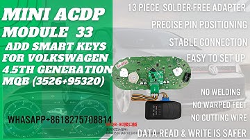 Add keys and  All key lost for Volkswagen  the 4th and 4.5th MQB 5A Locked  NEC35XX MQB by Mini ACDP