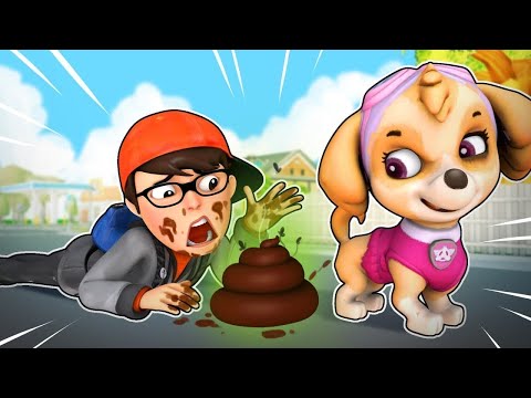 Paw Patrol Troll Nick with Poop - Paw Patrol Prank - Scary Teacher 3D | Funny Animation