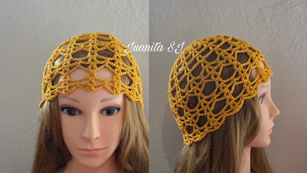 Gorro en tendencia tejido paso a paso  / como tejer un Gorro calado / mesh hat tejido a crochet 
