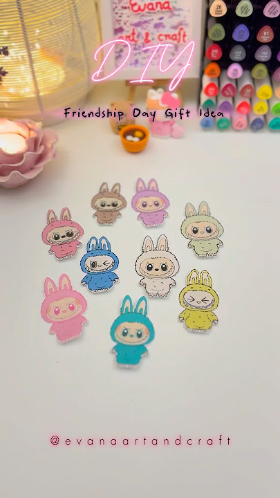 DIY Labubu Stickers For BFF | Easy  Homemade Stickers