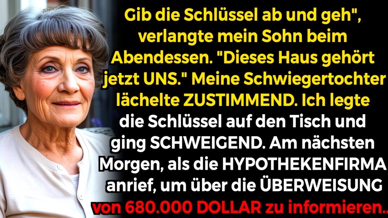 Mein Sohn sagte „Gib die Schlüssel ab, du bist nicht mehr willkommen“ – Dann rief die Bank an...