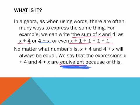 Year 7: Equivalent Expressions
