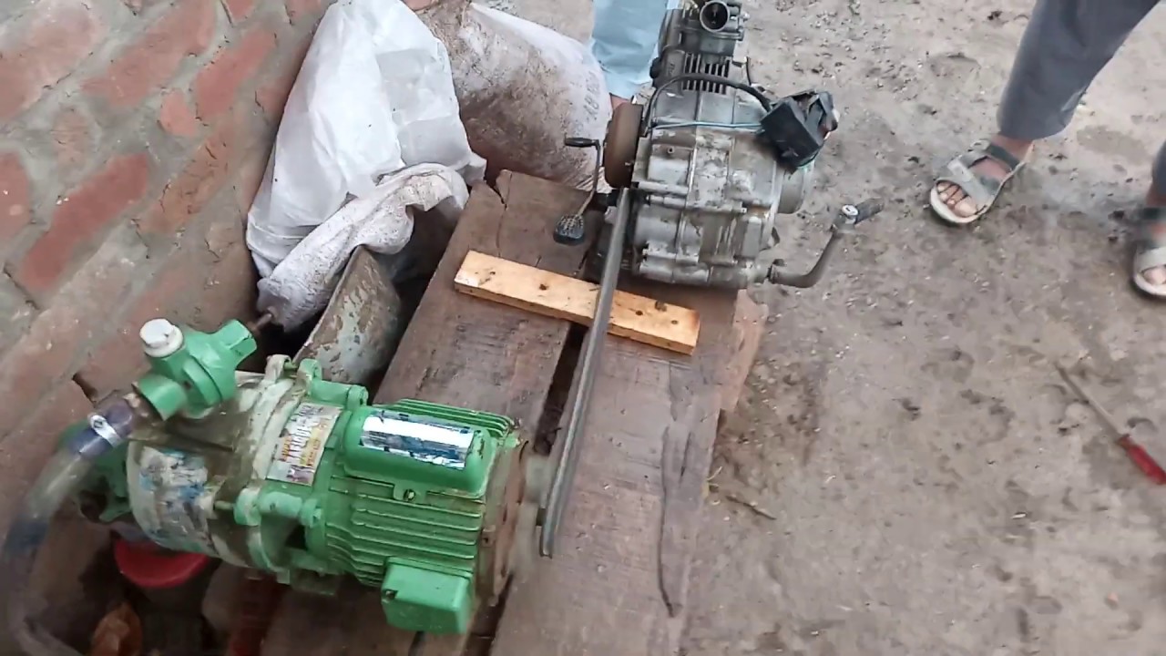 Water pump with Bike engine And water YouTube