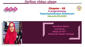 HSC | ICT | Chapter 5 | C programming |  Lecture 16 |  Hashina Akter