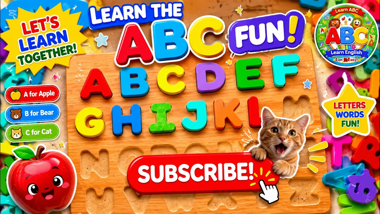 Learn English Alphabet A to Z | ABC for Kids ⭐ - YouTube