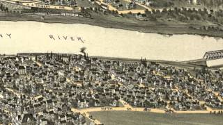 Oil City Pennsylvania 1896 Panoramic Bird's Eye View Map 7185