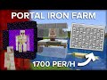 Minecraft Portal Based Iron Farm - 1700 Iron Ingots Per Hour!