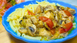 ЛУЧШИЙ УЖИН В СЕЗОН ГРИБОВ! Готовлю так всю Весну! Вкусный и Быстрый ужин с курицей и грибами