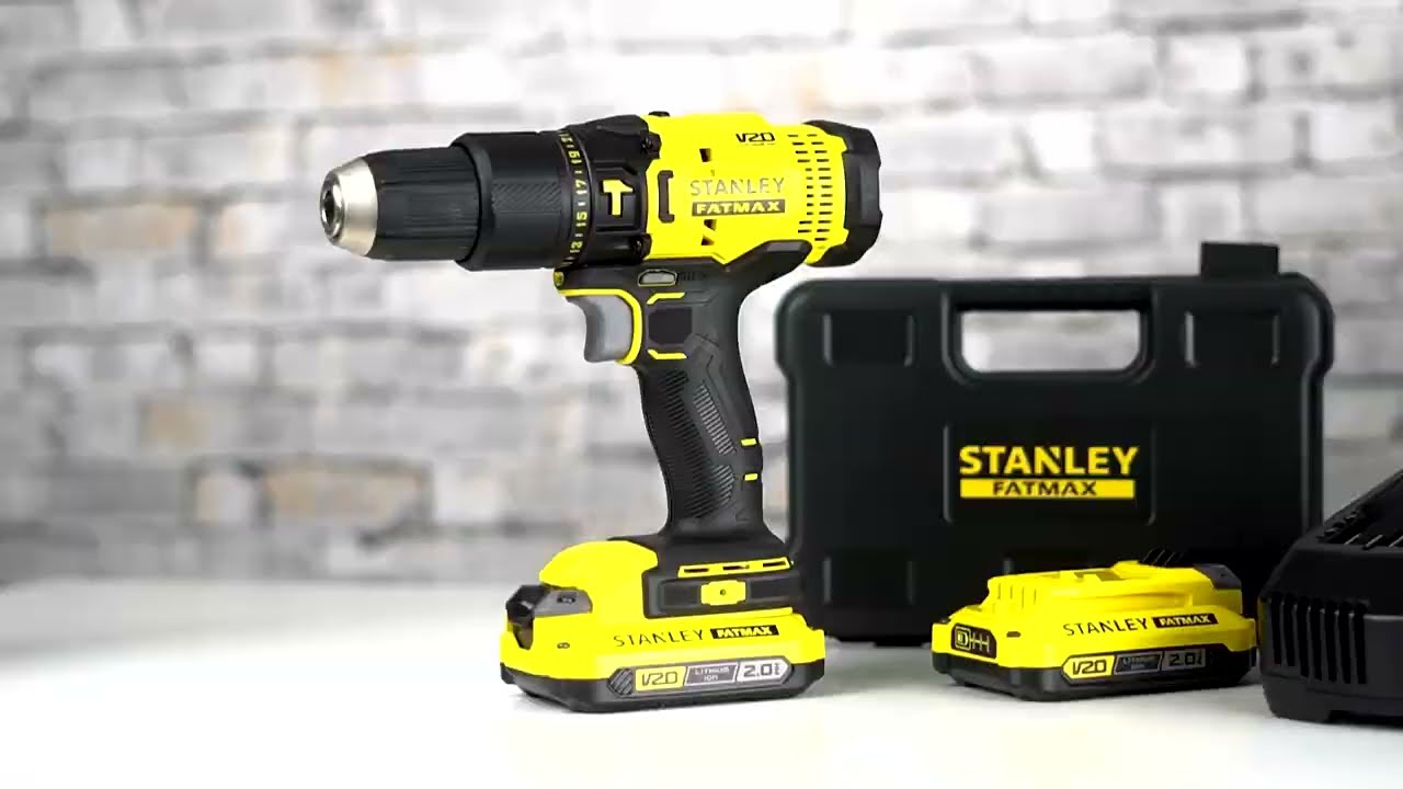 Kit Berbequim c/ Percussão V20 + 50 Acessórios Stanley SFMCD711D2F-QW