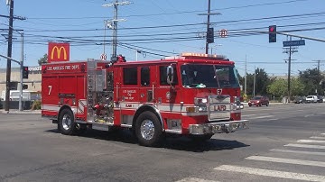 LAFD Engine 7 Responding
