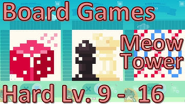 Meow Tower: Nonogram (Offline) HARD Walkthrough Level 9 - 16 (Board Games Level)