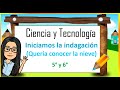 INICIAMOS LA INDAGACIÓN/ Quería conocer la nieve. CIENCIA Y TECNOLOGÍA 5° y 6° Primaria