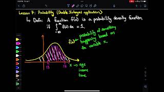 Week 2 | Lesson 7 | Probability (an application of double integrals)