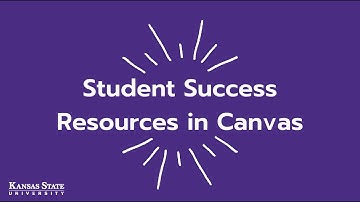 Student Success Resources in Canvas at KSU