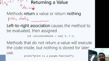 Returning a Value from a Method