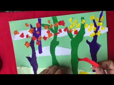 Video HƯỚNG DẪN XÉ DÁN TRANH PHONG CẢNH BẰNG GIẤY MÀU | THỦ... - youtube