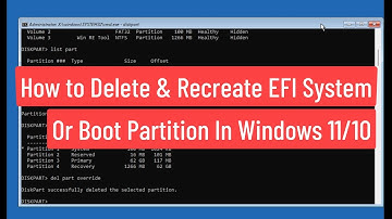 How to Delete & Recreate EFI System or Boot Partition In Windows 11/10