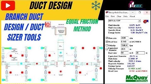 BRANCH DUCT DESIGN I EQUAL FRICTION METHOD I DUCT SIZER TOOLS I REAL PROJECT I BRANCH डक्ट डिज़ाइन I